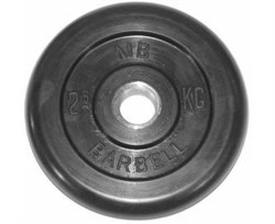 Диск обрезиненный BARBELL MB (металлическая втулка) 2.5 кг / диаметр 51 мм - фото 77465