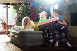 Надувная односпальная кровать Intex 64412  со встр. насосом 220В (99х191х46) - фото 77965