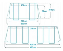 Intex 26780 / Каркасный бассейн Chevron Prism Frame  400х200х100 cм +насос,  лестницы с площадкой - фото 79585