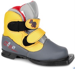 Ботинки лыжные 75мм KIDS серо-желтый р.30 - фото 80094