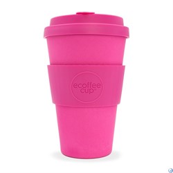 Кофейный эко-стакан 400 мл Розовый - фото 80176