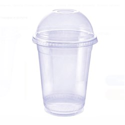 Комплект стакан + крышка пэт, 500 мл с купольной крышкой (d-92 мм) - фото 80400