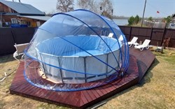 Круглый павильон Pool tent  размер d 550 см / размер бассейна до  до 4,4 метров - фото 80922