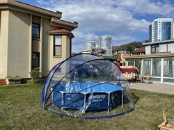 Круглый павильон Pool tent  размер d 450 см / размер бассейна до 3,2 метров - фото 80937