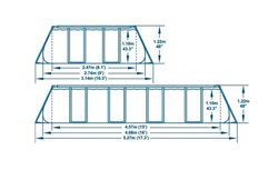 Прямоугольный каркасный бассейн Bestway 56670 + насос, лестница, тент  (488х244х122) - фото 81073