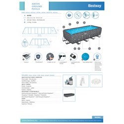 Bestway 561KA / Каркасный прямоугольный бассейн - "APX" 365  /549х274х132см/ + песч.фил-нас, лестн, тент, полисферы - фото 84908