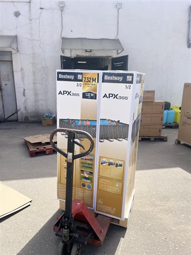 Bestway 561KG / Каркасный прямоугольный бассейн - "APX" 365  /732х366х132см / + песч.фил-нас, лестн, тент, полисферы - фото 85986