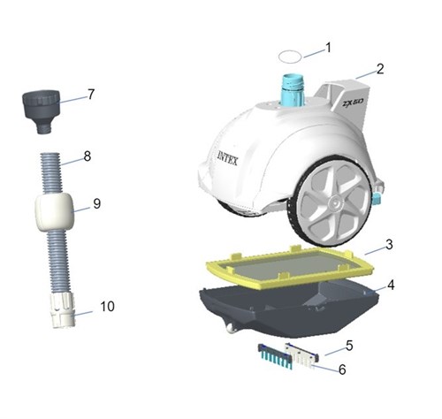 Intex 28007 / ZX50  Робот-пылесос для бассейна для бассейна - фото 86345