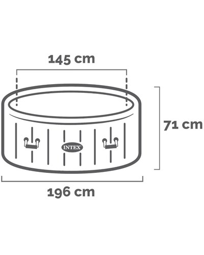 Intex 28494 Надувной СПА бассейн / Spa бассейн-джакузи гидромассажный (196x71см) - фото 87495