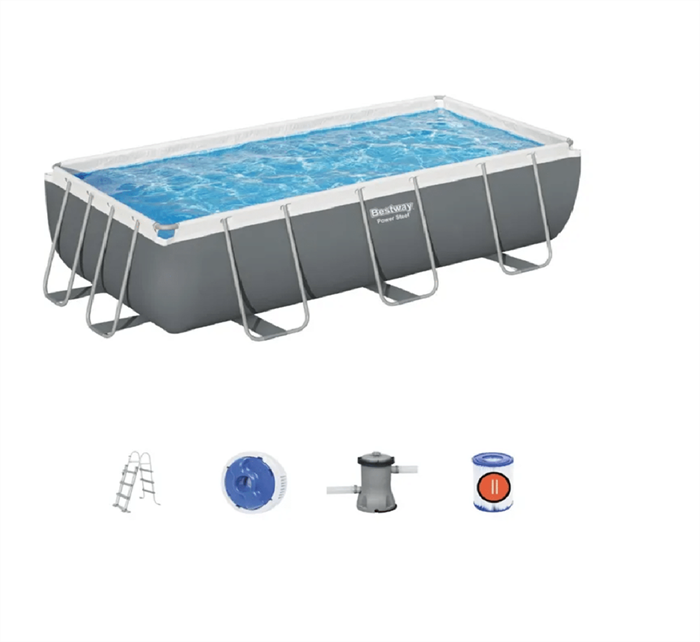 Каркасный бассейн BestWay 56441 + фильтр-насос, лестница (404х201х100) 56441-2