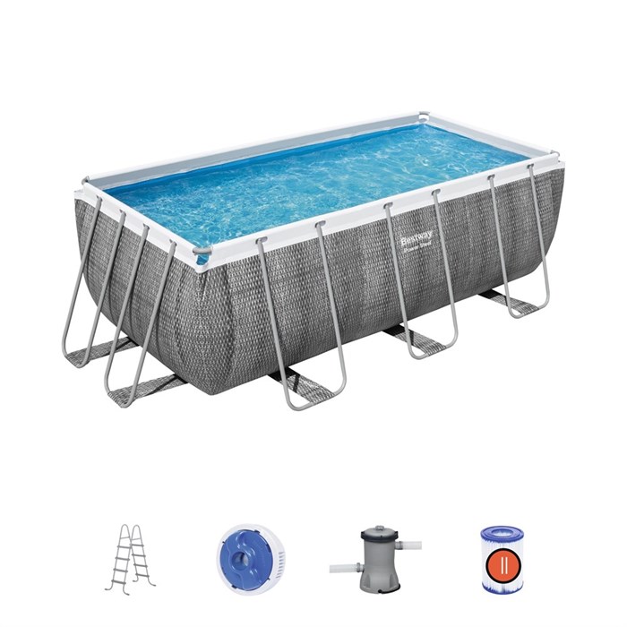 Bestway 56721 / Бассейн каркасный / 404х201х100 см + фильтр-насос + лестница 56721