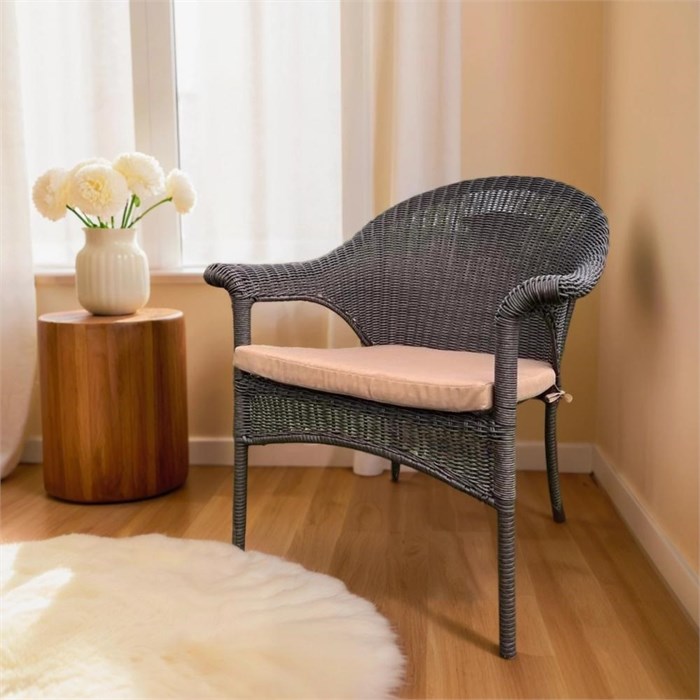 Плетеное кресло LV-140B Brown с подушкой в комплекте 25944