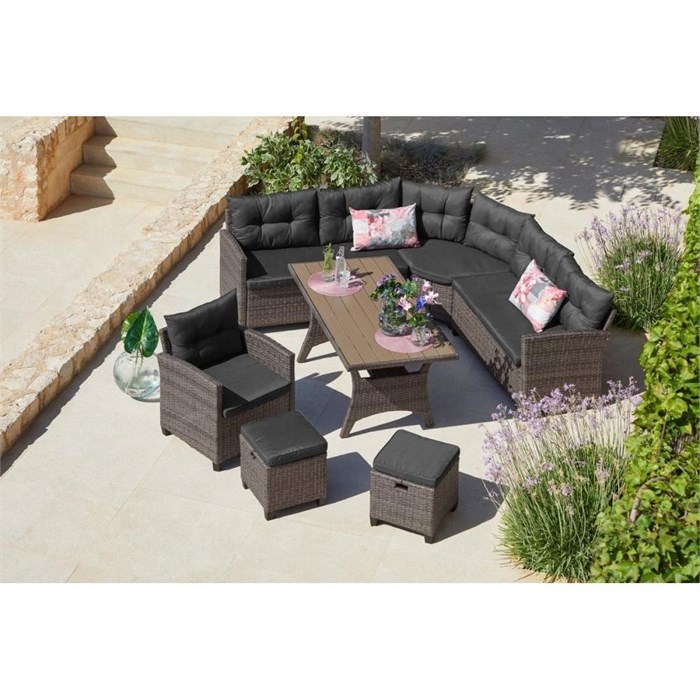 Комплект плетеной мебели AFM-373G Grey 25715