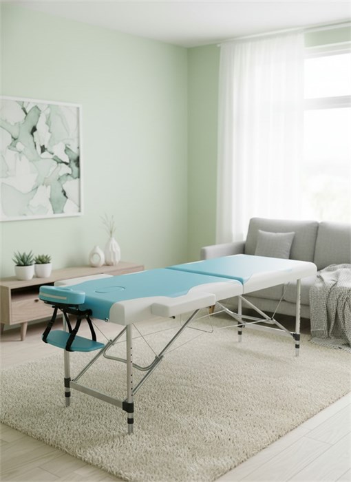 Массажный стол DFC NIRVANA Elegant DELUXE, цвет голубой с бежевым TS2010_TB2 / 186х70х84 см 21176