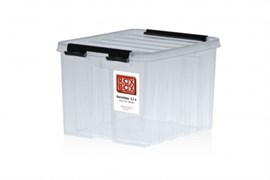 Ящик пластиковый с крышкой "RoxBox" 16 л, прозрачный 400х300х190см