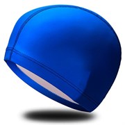 Шапочка для плавания ПУ одноцветная (Синяя) B31516