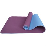 Коврик для йоги ТПЕ 183х61х0,6 см (фиолетово/голубой) E33589