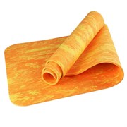 Коврик для йоги ТПЕ 183х61х0,6 см (оранжевый гранит) (B34520) TPEM6-101