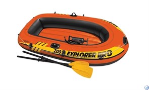 Надувная лодка  Explorer Pro 200 Set Intex 58330 + насос и весла 185х94х41см