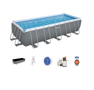 Прямоугольный каркасный бассейн Bestway 5612B +песочный фильтр-насос , лестница, тент (640х274х132) Прямоугольный каркасный бассейн Bestway 5612B +песочный фильтр-насос , лестница, тент (640х274х132)