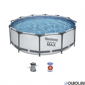 Круглый каркасный бассейн Bestway 56260 (366х100) + насос-фильтр 56260
