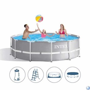 Бассейн каркасный Intex 26720 + фильтр,лестница, подстилка,чехол (427х107) 26720