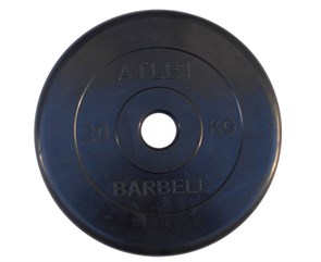 Диск обрезиненный BARBELL ATLET 20 кг / диаметр 51 мм MB-AtletB51-20