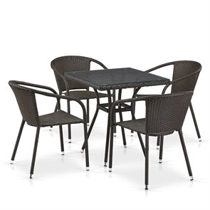 Комплект плетеной мебели T282BNT/Y137C-W53 Brown 4Pcs 25448