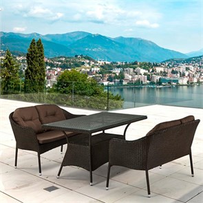 Комплект плетеной мебели T198A/S54A-W53 Brown 25683