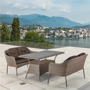 Комплект плетеной мебели T198B/S54B-W56 Light brown 25684