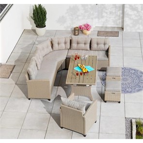 Комплект плетеной мебели AFM-373B Beige 25714