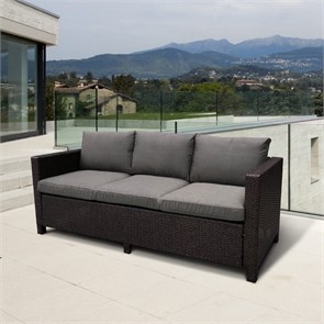 Плетеный диван S65A-W53 Brown 25974