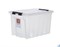 Ящик пластиковый с крышкой "RoxBox" 70 л, прозрачный 400x360x600 см - фото 21934