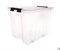 Ящик пластиковый с крышкой "RoxBox" 50 л, прозрачный 390x400x500 см - фото 41888