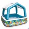 Детский надувной бассейн прямоугольный с навесом "Домик" Intex 57470 (157х157х122) - фото 56594
