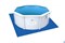 Каркасный бассейн круглый со стальными стенками  BestWay 56574 + песочный фильр, лестница, скиммер, подстилка (360х120) - фото 59576