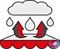 Качели садовые Эдем Люкс  бордовый (со светлым каркасом) с АМС (труба 76мм) (277х170х188) - фото 59732