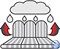 Качели садовые Оазис Люкс 2020 бордовый с АМС (труба 51мм) (231.7х125х195) - фото 60503