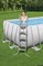 Прямоугольный каркасный бассейн Bestway 5612B  +песочный фильтр-насос , лестница, тент (640х274х132) - фото 61385