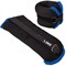 HKAW101-A Утяжелители "ALT Sport" (2х1,5кг) (нейлон) в сумке (черный с синий окантовкой) - фото 77426