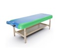 Массажный стационарный стол DFC NIRVANA, SUPERIOR2, дерев. ножки, 2 секции, цвет бирюз.с зелен. TS200 / 192х71х86 см 16981