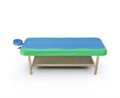 Массажный стационарный стол DFC NIRVANA, SUPERIOR2, дерев. ножки, 2 секции, цвет бирюз.с зелен. TS200 / 192х71х86 см 16981