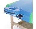 Массажный стационарный стол DFC NIRVANA, SUPERIOR2, дерев. ножки, 2 секции, цвет бирюз.с зелен. TS200 / 192х71х86 см 16981