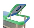 Массажный стационарный стол DFC NIRVANA, SUPERIOR2, дерев. ножки, 2 секции, цвет бирюз.с зелен. TS200 / 192х71х86 см 16981