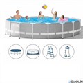 Intex 26756 / Круглый каркасный бассейн Prism Frame / 610х132 см /  + фильтр-насос, лестница, настил, тент 26756