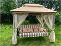 Беседка-качели Амаре бежевый (труба 60мм) (245х149х233) 24518