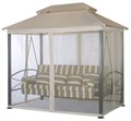 Беседка-качели Амаре бежевый (труба 60мм) (245х149х233) 24518