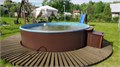 Морозоустойчивый бассейн Лагуна 2,5 х 1,25м- коричневый, пленка мрамор 0/4 мм / +скиммер 25011-1