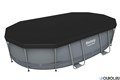 Каркасный бассейн на опорах Power Steel Frame Bestway 56448 + фильтр-насос, лестница, тент(488х305х107) 56448
