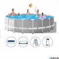 Каркасный бассейн Intex 26724 +фильтр-насос, лестница, тент, подстилка (457х107) 26724